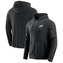 Philadelphia Eagles J. Palmer Players Lounge Tri-Blend Full-Zip Hoodie Dark Heather Gray - NFL