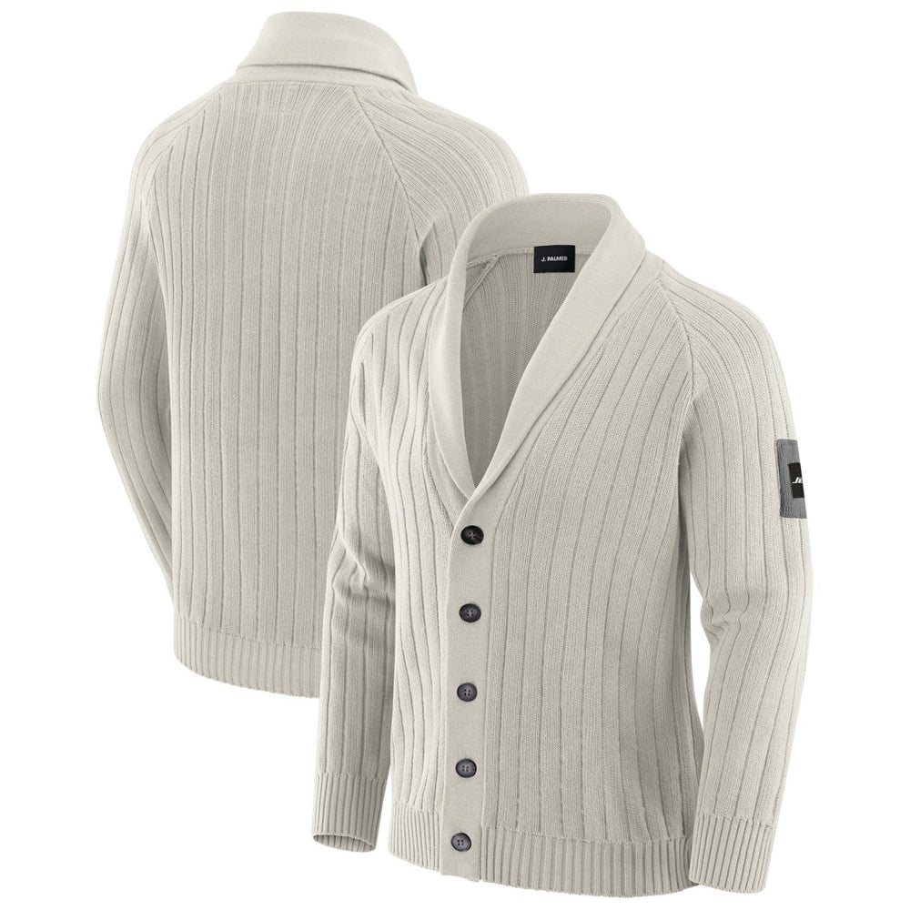 New York Jets J. Palmer The Playmaker Cardigan Raglan Sweater Gray - NFL