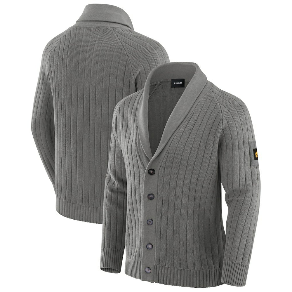 Pittsburgh Steelers J. Palmer The Playmaker Cardigan Raglan Sweater Graphite - NFL
