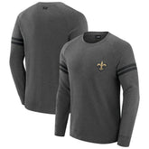 New Orleans Saints J. Palmer Players Lounge Raglan Tri-Blend Sweatshirt Dark Heather Gray - NFL