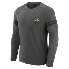 New Orleans Saints J. Palmer Players Lounge Raglan Tri-Blend Sweatshirt Dark Heather Gray - NFL