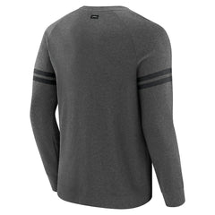 New Orleans Saints J. Palmer Players Lounge Raglan Tri-Blend Sweatshirt Dark Heather Gray - NFL