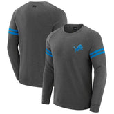 Detroit Lions J. Palmer Players Lounge Raglan Tri-Blend Sweatshirt Dark Heather Gray - NFL