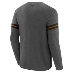 Cleveland Browns J. Palmer Players Lounge Raglan Tri-Blend Sweatshirt Dark Heather Gray - NFL