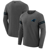 Carolina Panthers J. Palmer Players Lounge Raglan Tri-Blend Sweatshirt Dark Heather Gray - NFL