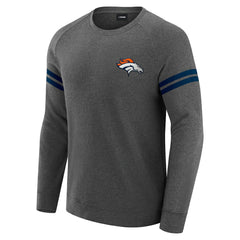 Denver Broncos J. Palmer Players Lounge Raglan Tri-Blend Sweatshirt Dark Heather Gray - NFL