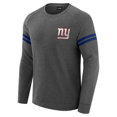 New York Giants J. Palmer Players Lounge Raglan Tri-Blend Sweatshirt Dark Heather Gray - NFL