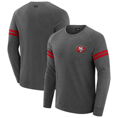 San Francisco 49ers J. Palmer Players Lounge Raglan Tri-Blend Sweatshirt Dark Heather Gray - NFL
