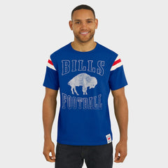 Buffalo Bills Darius Rucker Collection Distressed Throwback Shoulder Stripe T-Shirt Royal - Fanatics