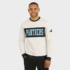 Carolina Panthers Darius Rucker Collection Colorblock Pullover Sweatshirt Cream - Fanatics