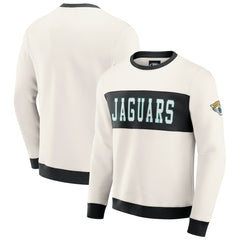 Jacksonville Jaguars Darius Rucker Collection Colorblock Pullover Sweatshirt Cream - Fanatics