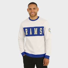 Los Angeles Rams Darius Rucker Collection Colorblock Pullover Sweatshirt Cream - Fanatics