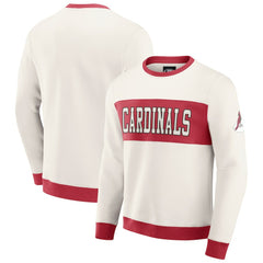 Arizona Cardinals Darius Rucker Collection Colorblock Pullover Sweatshirt Cream - Fanatics