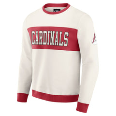 Arizona Cardinals Darius Rucker Collection Colorblock Pullover Sweatshirt Cream - Fanatics