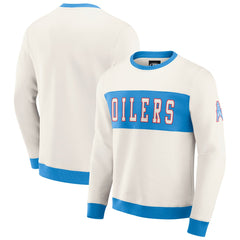 Tennessee Titans Darius Rucker Collection Colorblock Pullover Sweatshirt Cream - Fanatics