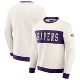 Baltimore Ravens Darius Rucker Collection Colorblock Pullover Sweatshirt Cream - Fanatics