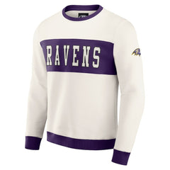 Baltimore Ravens Darius Rucker Collection Colorblock Pullover Sweatshirt Cream - Fanatics