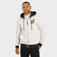 New Orleans Saints Darius Rucker Collection Distressed Graphics Full-Zip Hoodie Cream - Fanatics