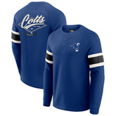 Indianapolis Colts Darius Rucker Collection Waffle-Knit Raglan Long Sleeve Henley T-Shirt Royal - Fanatics