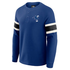 Indianapolis Colts Darius Rucker Collection Waffle-Knit Raglan Long Sleeve Henley T-Shirt Royal - Fanatics