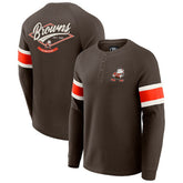 Cleveland Browns Darius Rucker Collection Waffle-Knit Raglan Long Sleeve Henley T-Shirt Brown - Fanatics
