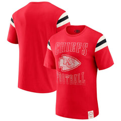 Kansas City Chiefs Darius Rucker Collection Football Stripe Sleeve T-Shirt Red - Fanatics