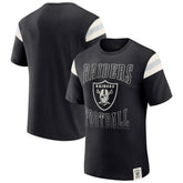 Las Vegas Raiders Darius Rucker Collection Football Stripe Sleeve T-Shirt Black - Fanatics