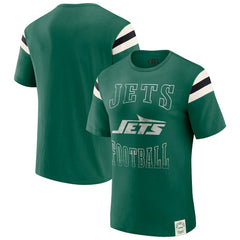 New York Jets Darius Rucker Collection Football Stripe Sleeve T-Shirt Green - Fanatics