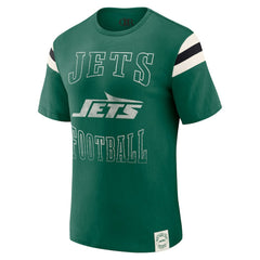 New York Jets Darius Rucker Collection Football Stripe Sleeve T-Shirt Green - Fanatics