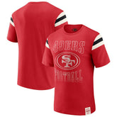 San Francisco 49ers Darius Rucker Collection Football Stripe Sleeve T-Shirt Scarlet - Fanatics