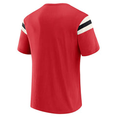 San Francisco 49ers Darius Rucker Collection Football Stripe Sleeve T-Shirt Scarlet - Fanatics