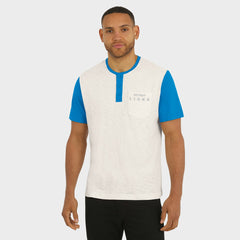 Detroit Lions Darius Rucker Collection Henley Colorblock Slub Pocket T-Shirt Cream - Fanatics