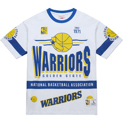 Mitchell & Ness - Golden State Warriors Unisex Hardwood Classics Vintage Team Origins Premium T-Shirt - White