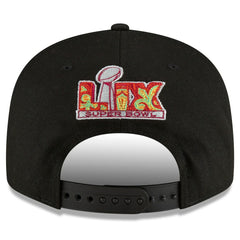 Philadelphia Eagles New Era Super Bowl LIX Tarmac Split Panel 9FIFTY Snapback Hat Black - NFL