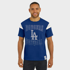 Los Angeles Dodgers Darius Rucker Collection by Fanatics Distressed Sleeve Stripe T-Shirt On Sale