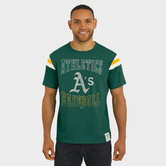 Athletics Darius Rucker Collection by Fanatics Distressed Sleeve Stripe T-Shirt On Sale