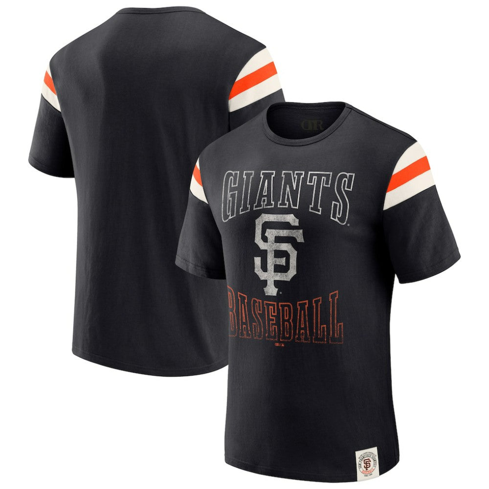 San Francisco Giants Darius Rucker Collection by Fanatics Distressed Sleeve Stripe T-Shirt Online
