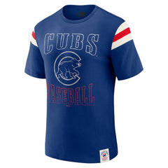 Chicago Cubs Darius Rucker Collection by Fanatics Distressed Sleeve Stripe T-Shirt Clearance