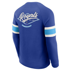 Kansas City Royals Darius Rucker Collection by Fanatics Waffle-Knit Raglan Long Sleeve Henley T-Shirt Sale