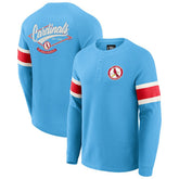 St. Louis Cardinals Darius Rucker Collection by Fanatics Waffle-Knit Raglan Long Sleeve Henley T-Shirt Sale