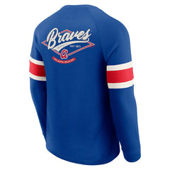 Atlanta Braves Darius Rucker Collection by Fanatics Waffle-Knit Raglan Long Sleeve Henley T-Shirt discount