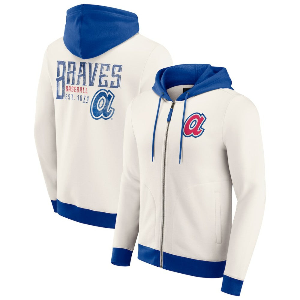 Atlanta Braves Darius Rucker Collection by Fanatics Men's Polar Fleece Full-Zip Hoodie Lifestyle