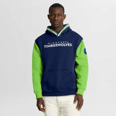 Fanatics - Minnesota Timberwolves Half Court Shot Clock Fastbreak Hoodie - Navy/Green