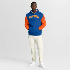 Fanatics - New York Knicks Half Court Shot Clock Fastbreak Hoodie - Blue/Orange
