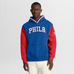 Fanatics - Philadelphia 76ers Half Court Shot Clock Fastbreak Hoodie - Royal/Red