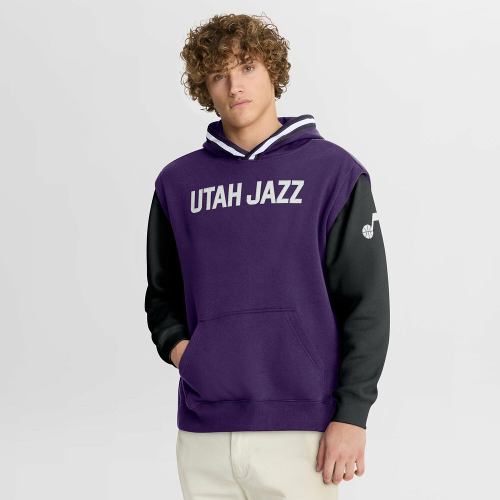 Fanatics - Utah Jazz Half Court Shot Clock Fastbreak Hoodie - Purple/Black