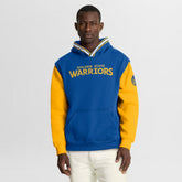 Fanatics - Golden State Warriors Half Court Shot Clock Fastbreak Hoodie - Royal/Gold