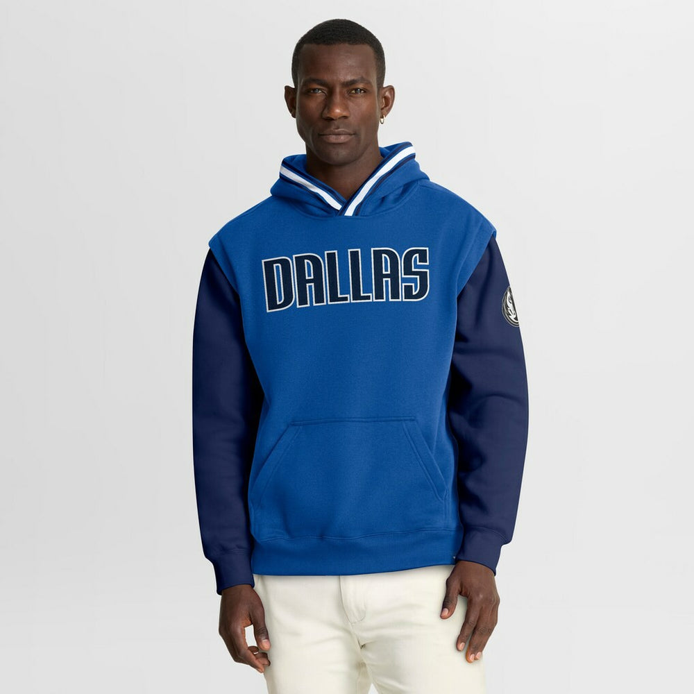 Fanatics - Dallas Mavericks Half Court Shot Clock Fastbreak Hoodie - Blue/Navy