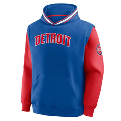 Fanatics - Detroit Pistons Half Court Shot Clock Fastbreak Hoodie - Blue/Red