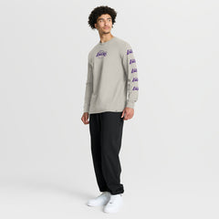 Fanatics - Los Angeles Lakers Crossover Collection Ball Screen Action Premium Long Sleeve T-Shirt - Cream